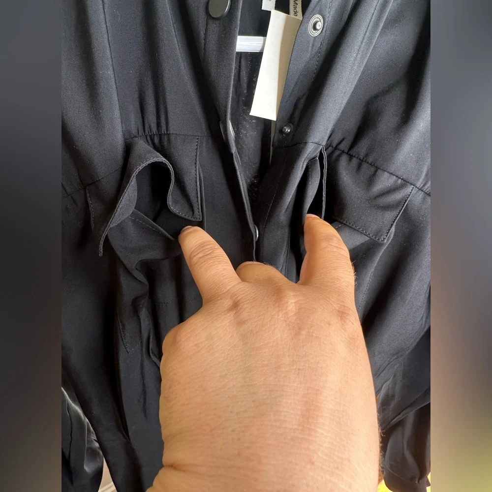 NWT BA&SH ROBE CREW BUTTON CLOSURE DRESS - Picture 13 of 13